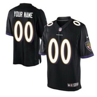 Nike Baltimore Ravens Customized Black Game Jersey
