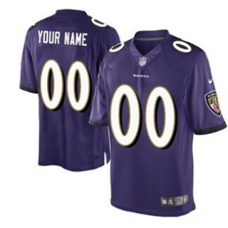 Nike Baltimore Ravens Customized Purple Game Jersey