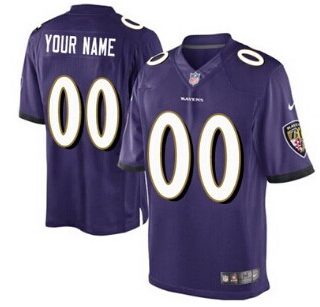 Nike Baltimore Ravens Customized Purple Limited Jersey