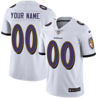 Nike Baltimore Ravens Limited White Road Men's Jersey NFL Vapor Untouchable Customized jerseys