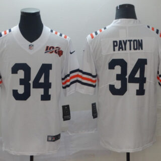 Nike Bears 34 Walter Payton White 2019 100th Season Alternate Classic Retired Vapor Untouchable Limited Jersey