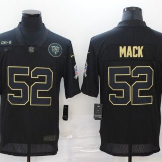 Nike Bears 52 Khalil Mack Black 2020 Salute To Service Limited Jersey
