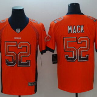 Nike Bears 52 Khalil Mack Orange Drift Fashion Limited Jersey