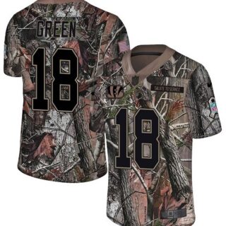 Nike Bengals #18 A.J. Green Camo Men's Stitched NFL Limited Rush Realtree Jersey