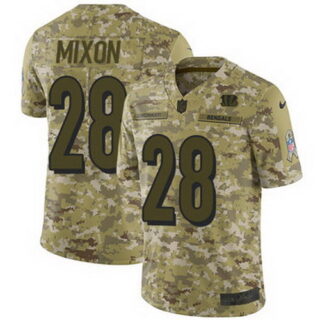 Nike Bengals #28 Joe Mixon Camo Youth Stitched NFL Limited 2018 Salute to Service Jersey