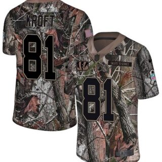 Nike Bengals #81 Tyler Kroft Camo Men's Stitched NFL Limited Rush Realtree Jersey