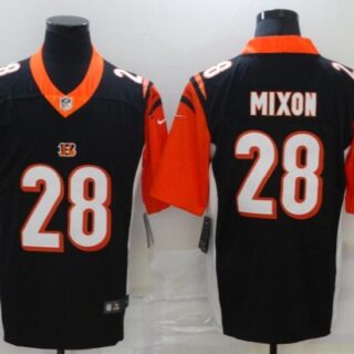 Nike Bengals 28 Joe Mixon Black Vapor Limited Jersey