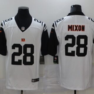 Nike Bengals 28 Joe Mixon White Color Rush Limited Jersey