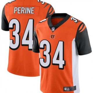 Nike Bengals 34 Samaje Perine Orange Vapor Untouchable Limited Jersey