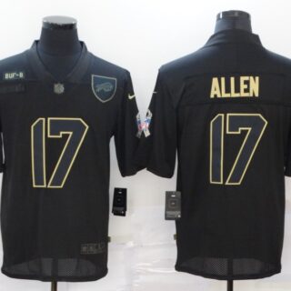 Nike Bills 17 Josh Allen Black 2020 Salute To Service Limited Jersey