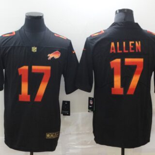 Nike Bills 17 Josh Allen Black Colorful Fashion Limited Jersey