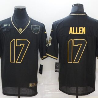 Nike Bills 17 Josh Allen Black Gold 2020 Salute To Service Limited Jersey