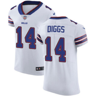Nike Bills #14 Stefon Diggs White Men's Stitched NFL New Elite Jersey
