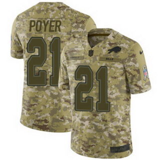 Nike Bills #21 Jordan Poyer Camo Youth Stitched NFL Limited 2018 Salute to Service Jersey