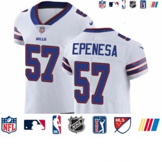 Nike Bills #57 A.J. Epenesas White Men's Stitched NFL New Elite Jersey