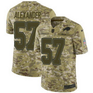 Nike Bills #57 Lorenzo Alexander Camo Men's Stitched NFL Limited 2018 Salute To Service Jersey