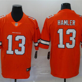Nike Broncos 13 KJ Hamler Orange 2020 NFL Draft Color Rush Limited Jersey