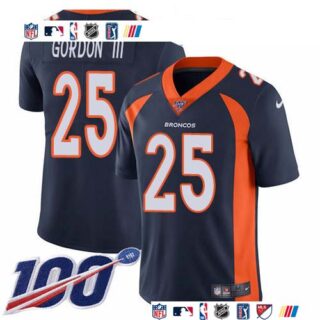 Nike Broncos #25 Melvin Gordon III Navy Blue Alternate Men's Stitched NFL 100th Season Vapor Untouchable Limited Jersey
