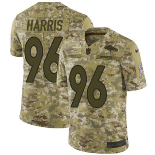 Nike Broncos #96 Shelby Harris Camo Men's Stitched NFL Limited 2018 Salute To Service Jersey
