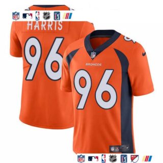 Nike Broncos #96 Shelby Harris Orange Team Color Men's Stitched NFL Vapor Untouchable Limited Jersey