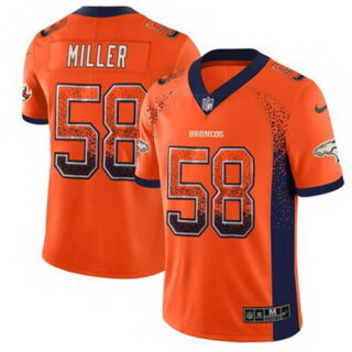 Nike Broncos 58 Von Miller Orange Drift Fashion Limited Jersey
