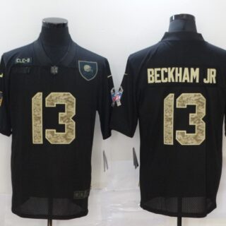 Nike Browns 13 Odell Beckham Jr. Black Camo 2020 Salute To Service Limited Jersey