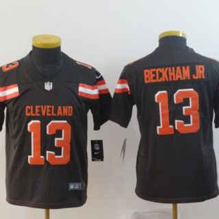 Nike Browns 13 Odell Beckham Jr Brown Youth Vapor Untouchable Limited Jersey
