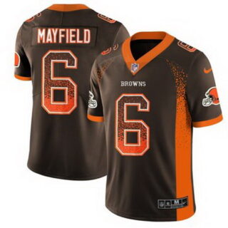 Nike Browns 6 Baker Mayfield Brown Drift Fashion Limited Jersey