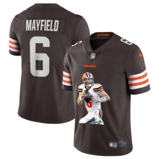 Nike Browns 6 Baker Mayfield Brown Player Name Logo Vapor Untouchable Limited Jersey