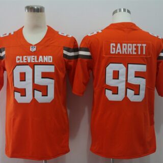 Nike Browns 95 Myles Garrett Orange Vapor Untouchable Player Limited Jersey