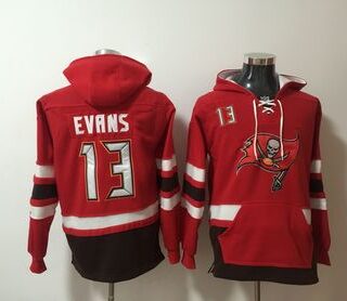 Nike Buccaneers 13 Mike Evans Red All Stitched Hooded Sweatshirt