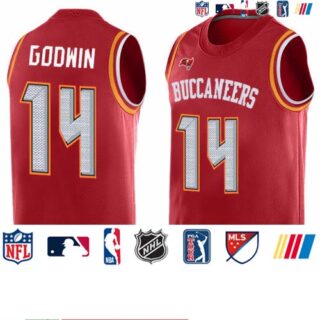 Nike Buccaneers #14 Chris Godwin Red Team Color Men's Stitched NFL Limited Tank Top Jersey
