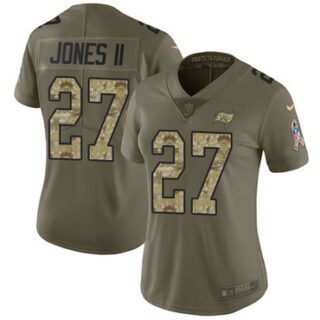Nike Buccaneers #27 Ronald Jones II Olive Camo Women's Stitched NFL Limited 2017 Salute to Service Jersey