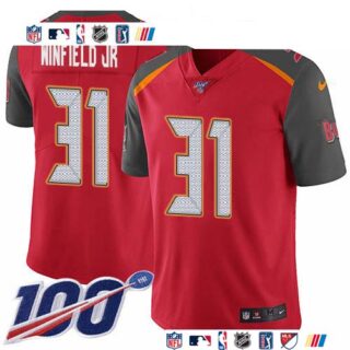 Nike Buccaneers #31 Antoine Winfield Jr. Red Team Color Men's Stitched NFL 100th Season Vapor Untouchable Limited Jersey