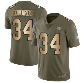 Nike Buccaneers #34 Mike Edwards Olive Gold Men's Stitched NFL Limited 2017 Salute To Service Jersey