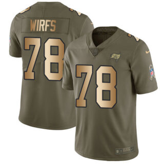 Nike Buccaneers #78 Tristan Wirfs Olive Gold Men's Stitched NFL Limited 2017 Salute To Service Jersey
