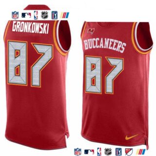 Nike Buccaneers #87 Rob Gronkowski Red Team Color Men's Stitched NFL Limited Tank Top Jersey