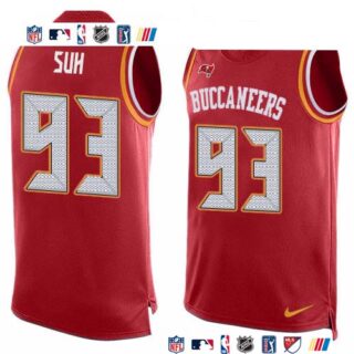 Nike Buccaneers #93 Ndamukong Suh Red Team Color Men's Stitched NFL Limited Tank Top Jersey