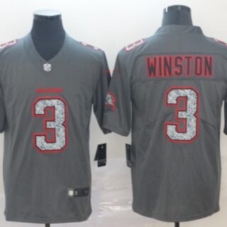 Nike Buccaneers 3 Jameis Winston Gray Camo Vapor Untouchable Limited Jersey