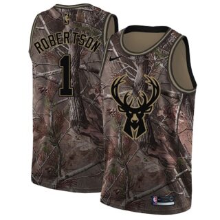Nike Bucks #1 Oscar Robertson Camo NBA Swingman Realtree Collection Jersey