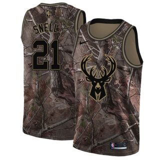 Nike Bucks #21 Tony Snell Camo NBA Swingman Realtree Collection Jersey