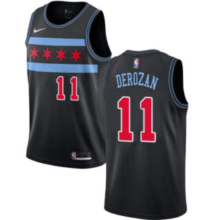 Nike Bulls #11 Demar Derozan Black NBA Swingman City Edition 2018 19 Jersey