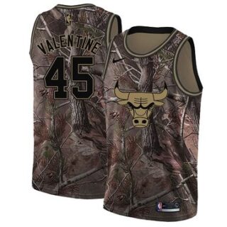 Nike Bulls #45 Denzel Valentine Camo Youth NBA Swingman Realtree Collection Jersey