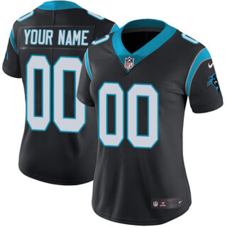 Nike Carolina Panthers Elite Black Home Women's Jersey NFL Vapor Untouchable Customized jerseys