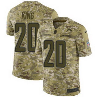 Nike Chargers #20 Desmond King Camo Youth Stitched NFL Limited 2018 Salute to Service Jersey