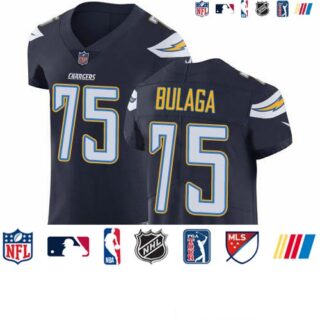 Nike Chargers #75 Bryan Bulaga Navy Blue Team Color Men's Stitched NFL Vapor Untouchable Elite Jersey