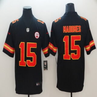 Nike Chiefs 15 Patrick Mahomes Black Vapor Untouchable Limited Jersey