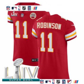 Nike Chiefs #11 Demarcus Robinson Red Super Bowl LIV 2020 Team Color Men's Stitched NFL Vapor Untouchable Elite Jersey