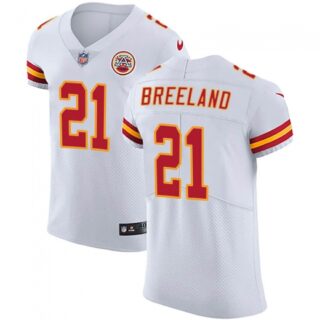 Nike Chiefs #21 Bashaud Breeland White Men's Stitched NFL Vapor Untouchable Elite Jersey