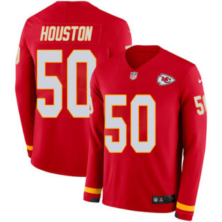 Nike Chiefs #50 Justin Houston Red Team Color Men's Stitched NFL Limited Therma Long Sleeve Jersey